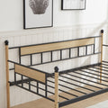 Daybed, Sofa Bed Metal Framed With Trundle Twin Size, Black, 77''L X 40.6'' W X 14.5'' H Twin Black Steel