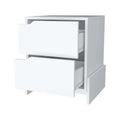 Ralston 2 Drawer Nightstand In White White Engineered Wood