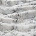 Oversized Faux Fur Throw Grey Polyester