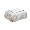 Oversized Faux Fur Throw Natural Polyester