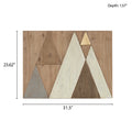 Layered Triangles Wood Wall Decor Natural Wood