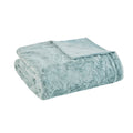 Oversized Faux Fur Throw Aqua Polyester