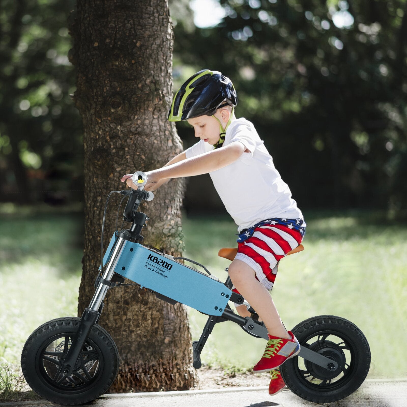 Children'S Outdoor Off Road Electric Bicycle Blue 150 199 Lbs Aluminium Alloy 5 To 8 Years Aluminium Alloy Outdoor