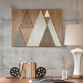 Layered Triangles Wood Wall Decor Natural Wood