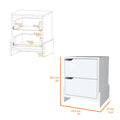 Ralston 2 Drawer Nightstand In White White Engineered Wood