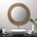 Natural Jute Rope Round Wall Mirror 26