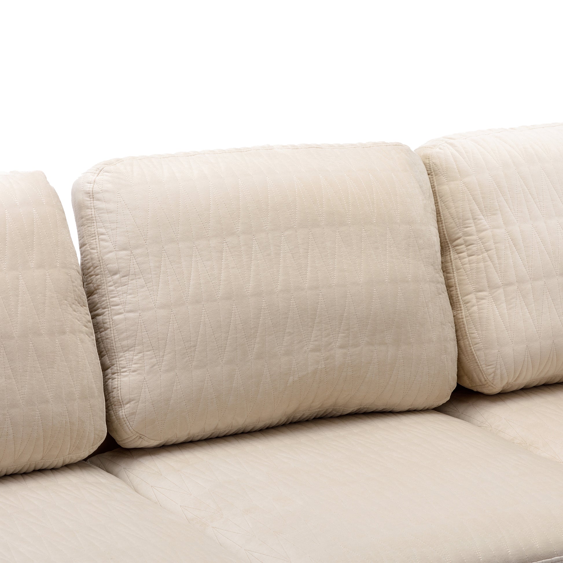 Untied We Win Accent Sofa Living Room Sofa Sectional Sofa Beige Velvet