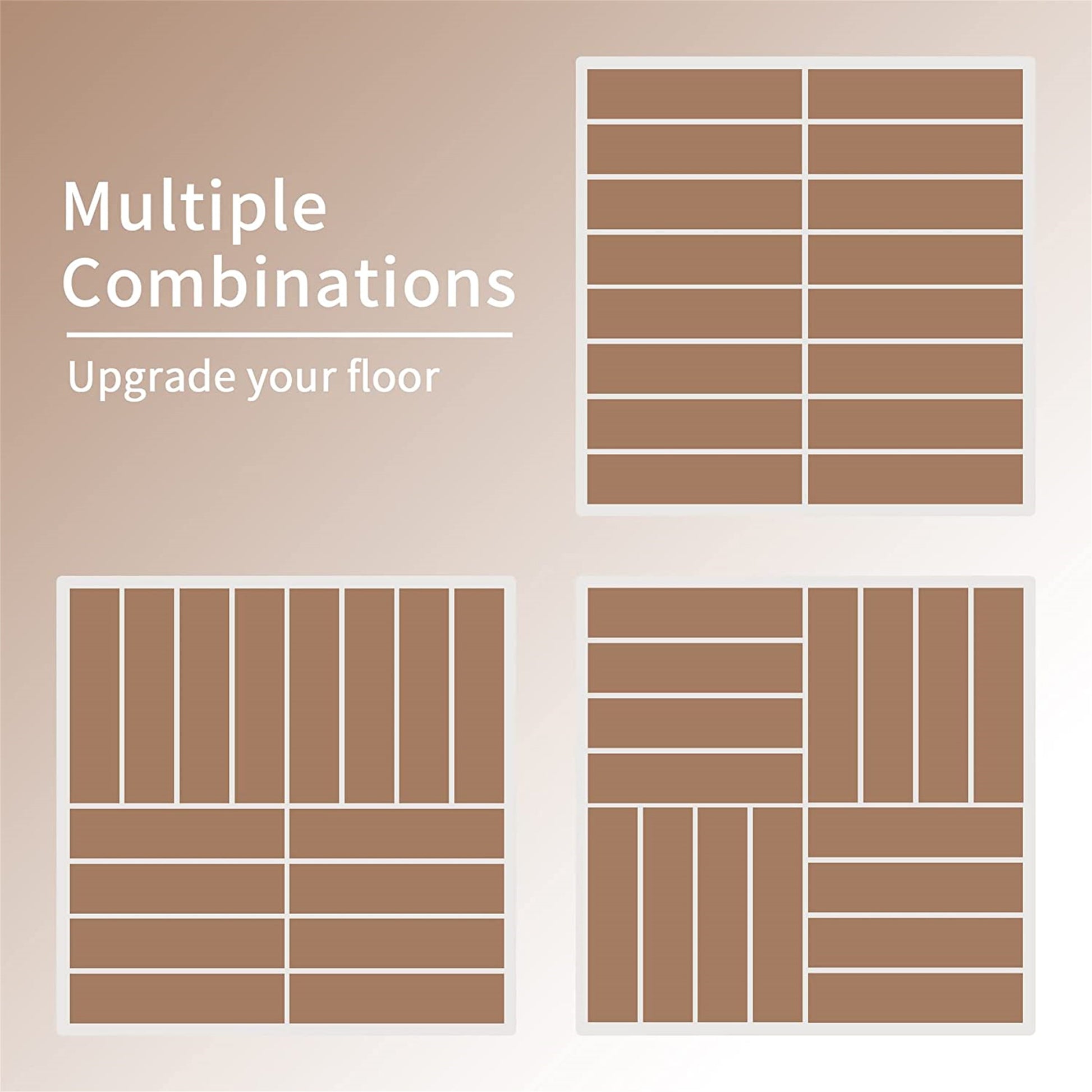 Patio Interlocking Deck Tiles, 12"X12" Square Composite Decking Tiles, Four Slat Plastic Outdoor Flooring Tile All Weather For Balcony Porch Backyard, Dark Brown, Pack Of 27 Brown Plastic