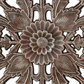 Distressed Carved Wood 2 Piece Wall Decor Set Bronze Mdf