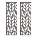 Grey Laser Cut Wood 2 Piece Panel Wall Decor Set Reclaimed Grey Mdf