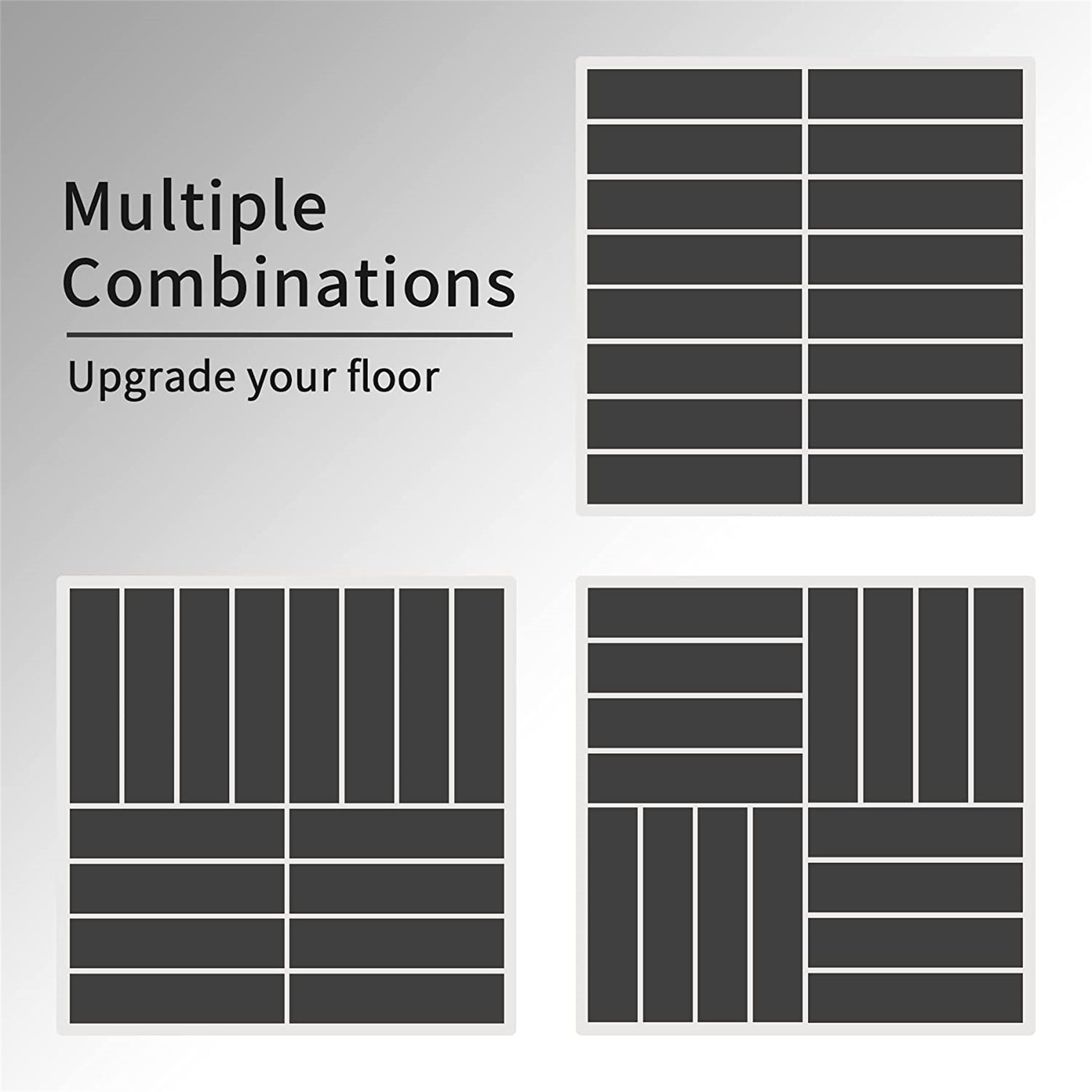 Patio Interlocking Deck Tiles, 12"X12" Square Composite Decking Tiles, Four Slat Plastic Outdoor Flooring Tile All Weather For Balcony Porch Backyard, Dark Gray, Pack Of 9 Dark Gray Plastic