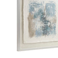 Hand Painted Abstract Framed Glass And Matted Wall Art Blue Mdf