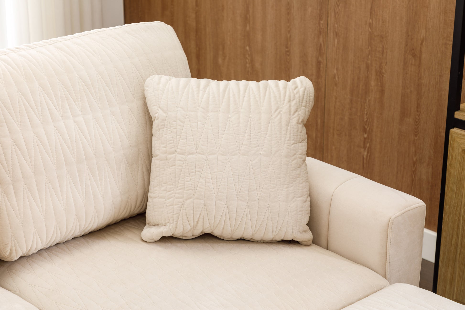 Untied We Win Accent Sofa Living Room Sofa Sectional Sofa Beige Velvet