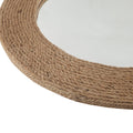 Natural Jute Rope Round Wall Mirror 26