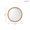 Beaded Round Wall Mirror 27