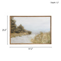 Abstract Landscape Framed Canvas Wall Art Multi Mdf