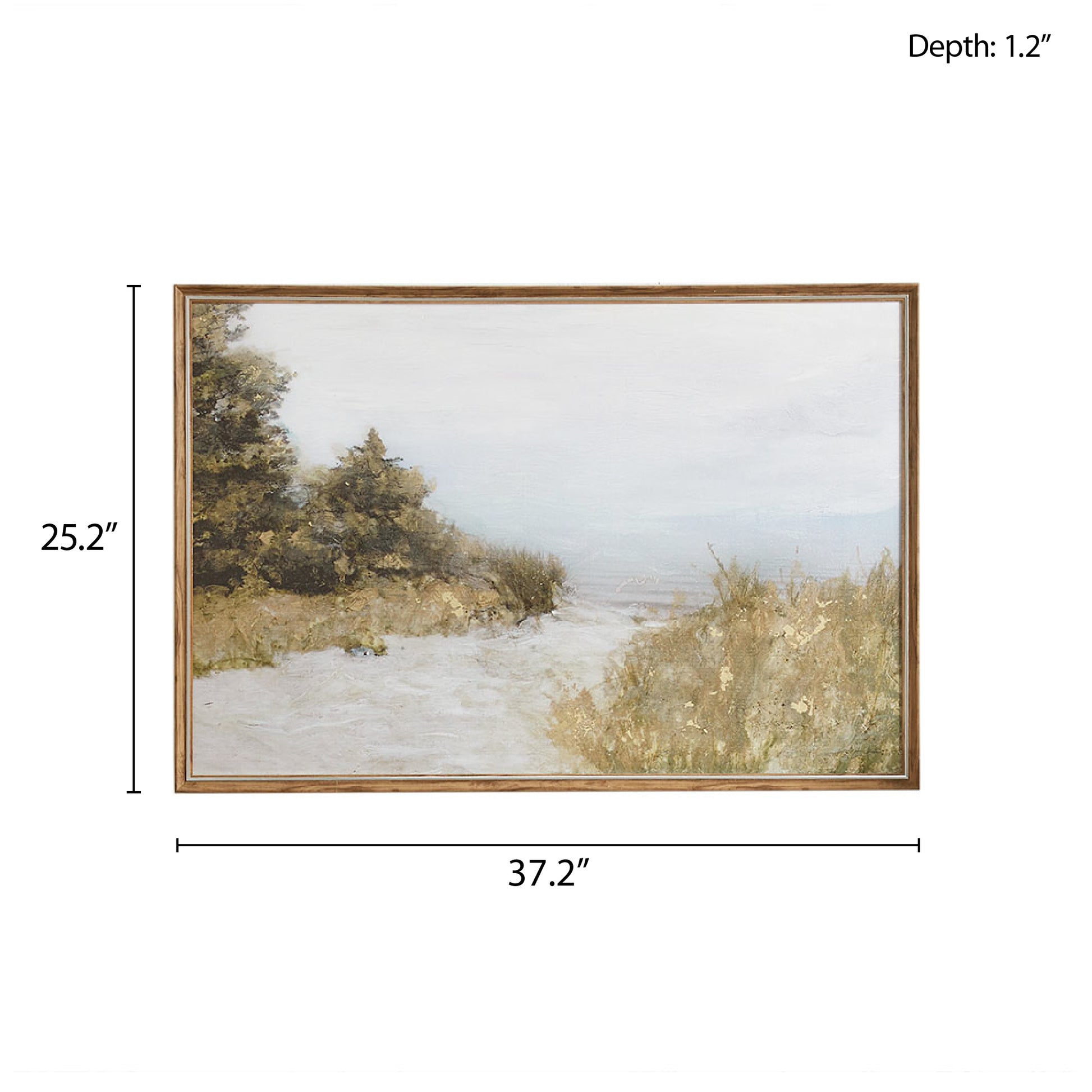 Abstract Landscape Framed Canvas Wall Art Multi Mdf