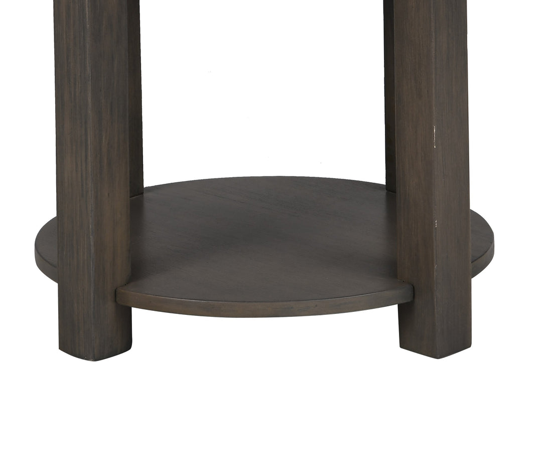 Jonah 20" Light Brown Mdf End Table With Usb Ports Light Brown Mdf