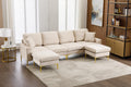 Untied We Win Accent Sofa Living Room Sofa Sectional Sofa Beige Velvet