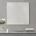 Hand Painted Dimensional Resin Wall Art White Mdf