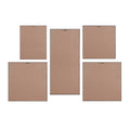 5 Piece Gallery Framed Canvas Wall Art Set Blue Multi Mdf