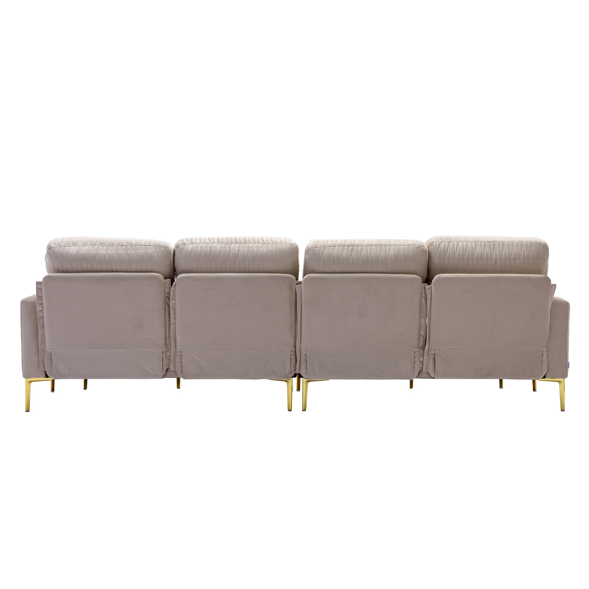 Untied We Win Accent Sofa Living Room Sofa Sectional Sofa Beige Velvet