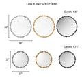 Beaded Round Wall Mirror 27