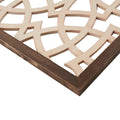 Two Tone Geometric Wall Decor Wood Wood