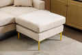 Untied We Win Accent Sofa Living Room Sofa Sectional Sofa Beige Velvet