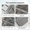Patio Interlocking Deck Tiles, 12