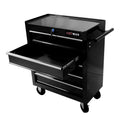 5 Drawers Multifunctional Tool Cart With Wheels Black Black Metal