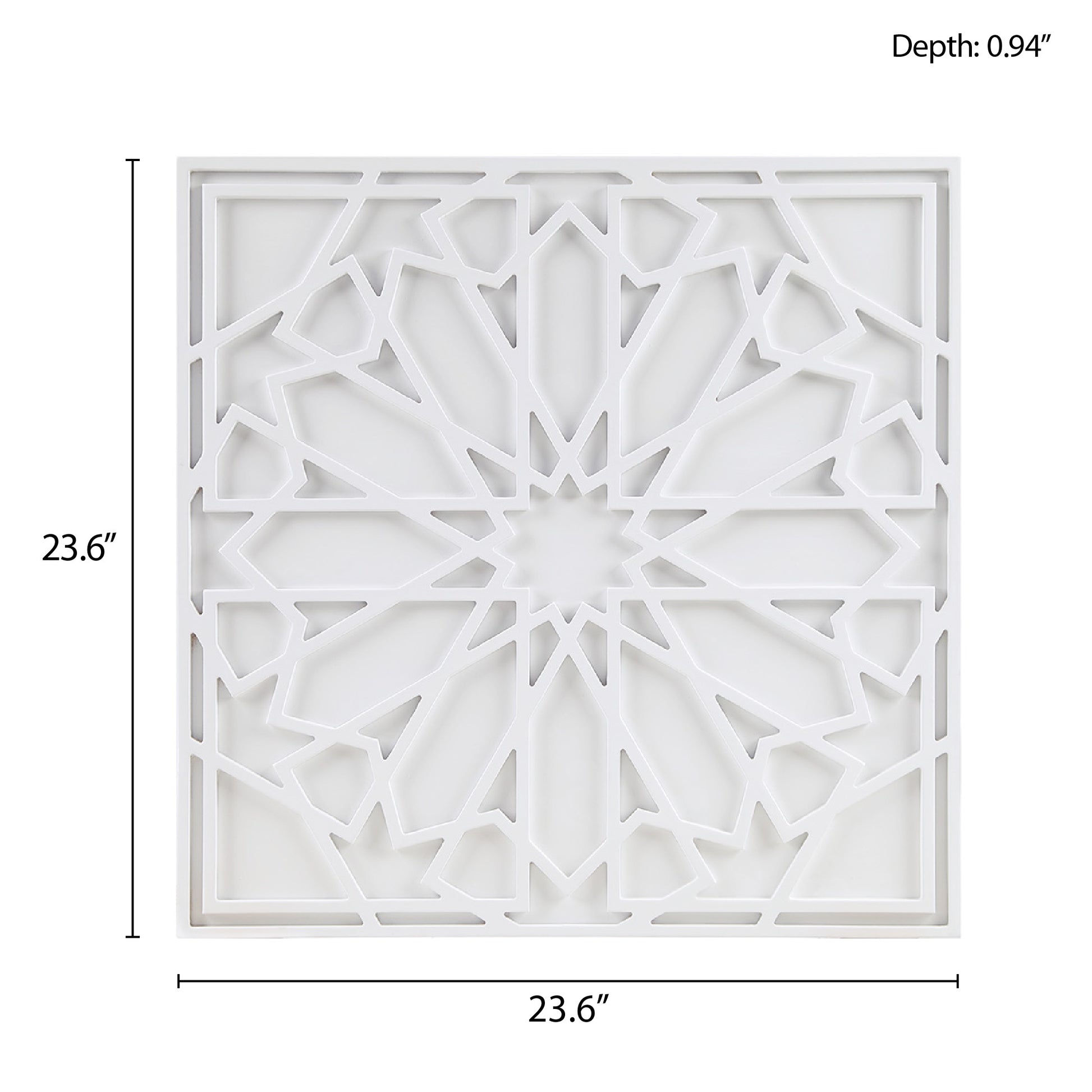 White Medallion Wood Wall Decor White Mdf