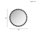 Beaded Round Wall Mirror 27