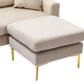 Untied We Win Accent Sofa Living Room Sofa Sectional Sofa Beige Velvet