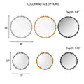 Beaded Round Wall Mirror 36