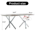 Large Modern Minimalist Rectangular Dining Table Suitable For 6 8 People, Equipped With A 0.39 