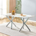 Large Modern Minimalist Rectangular Dining Table Suitable For 6 8 People, Equipped With A 0.39 