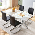 Large Modern Minimalist Rectangular Dining Table Suitable For 6 8 People, Equipped With A 0.39 