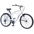 Men'S Beach Cruiser Bike, 7 Speed Bicycles, 26