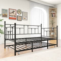 Metal Daybed Frame Twin Size Platform With Trundleno Box Spring Needed Black Box Spring Not Required Twin Black Metal Bedroom Metal