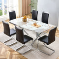 Large Modern Minimalist Rectangular Dining Table Suitable For 6 8 People, Equipped With A 0.39 