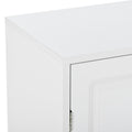 Sleek And Modern Shoe Cabinet With Adjustable Shelves, Minimalist Shoe Storage Organizer With Sturdy Top Surface, Space Saving Design Side Board For Various Sizes Of Items, White Square 3 4 Spaces White Primary Living Space Shelves Included Particle