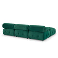 Modular Sectional Sofa, Button Tufted Designed And Diy Combination,L Shaped Couch With Reversible Ottoman, Green Velvet Dark Green Velvet Wood Soft Tight Back Eucalyptus Pillow Top Arms Foam Spring