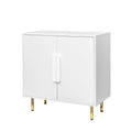 Sideboard Buffet Cabinet With Storage Modern Storage Cabinets With 2 Doors With Handle For Living Room Dining Room Entryway, White White Mdf