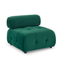 Modular Sectional Sofa, Button Tufted Designed And Diy Combination,L Shaped Couch With Reversible Ottoman, Green Velvet Dark Green Velvet Wood Soft Tight Back Eucalyptus Pillow Top Arms Foam Spring