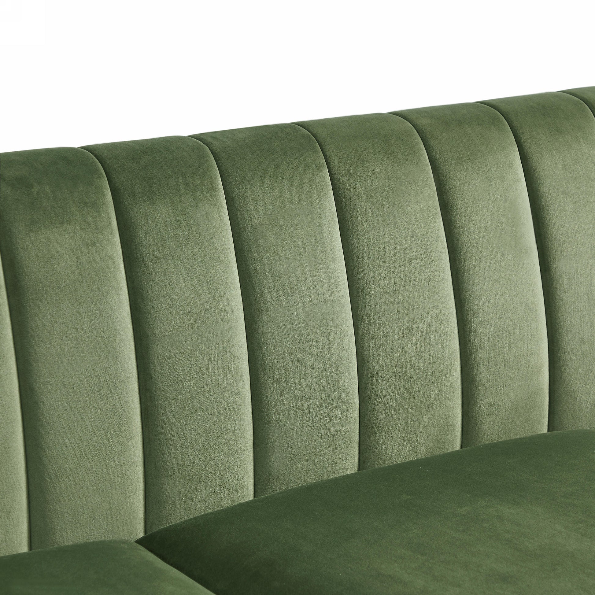 Mid Century Modern Chesterfieldseat Couch, Comfortable Upholstered Sofa With Velvet Fabric And Wooden Frame And Wood Legs For Living Room Bed Room Office Green 2 Seats Green Brown Wood Soft Velvet 2 Seat