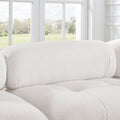 Modular Sectional Sofa, Button Tufted Designed And Diy Combination,L Shaped Couch With Reversible Ottoman, Ivory Teddy Fabric Ivory Polyester Wood Soft Tight Back Eucalyptus Pillow Top Arms Foam Spring