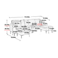 Untied We Win Accent Sofa Living Room Sofa Sectional Sofa Beige Velvet