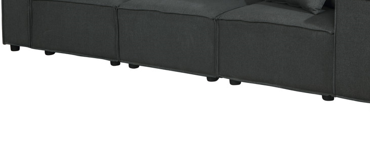 Annabel 104" Sofa In Dark Gray Linen Dark Gray Linen