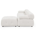 Modular Sectional Sofa, Button Tufted Designed And Diy Combination,L Shaped Couch With Reversible Ottoman, Ivory Teddy Fabric Ivory Polyester Wood Soft Tight Back Eucalyptus Pillow Top Arms Foam Spring